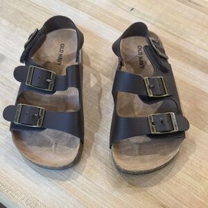 Old Navy Kids Dark Brown Buckle Sandals
